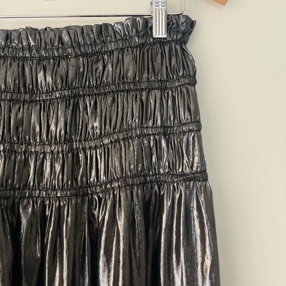 Current Air Metallic Tiered Pleated Skirt Anthropolgie - Picture 4 of 10